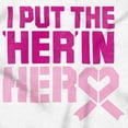 thumbnail image 2 of Breast Cancer Awareness Her in Hero Womens Fitted Plus Size Graphic Tee Brisco Brands 2X, 2 of 5