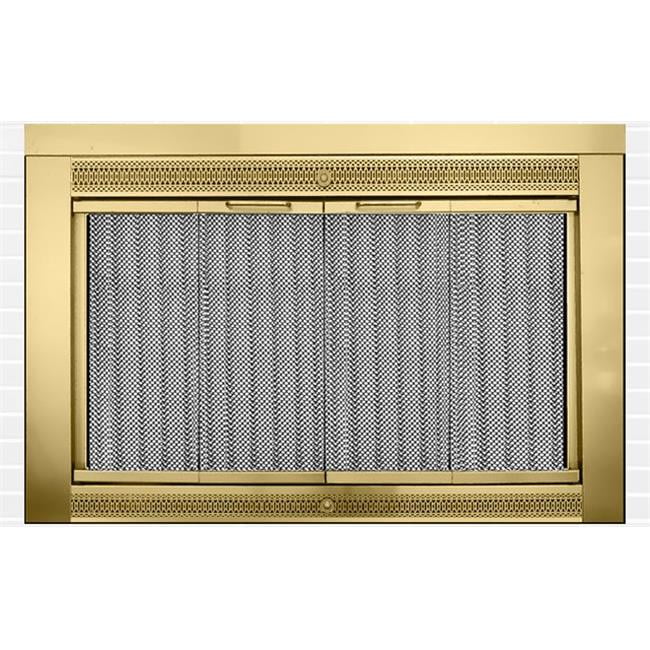 Classic Fireplace Doors, Antique Brass 47 lbs