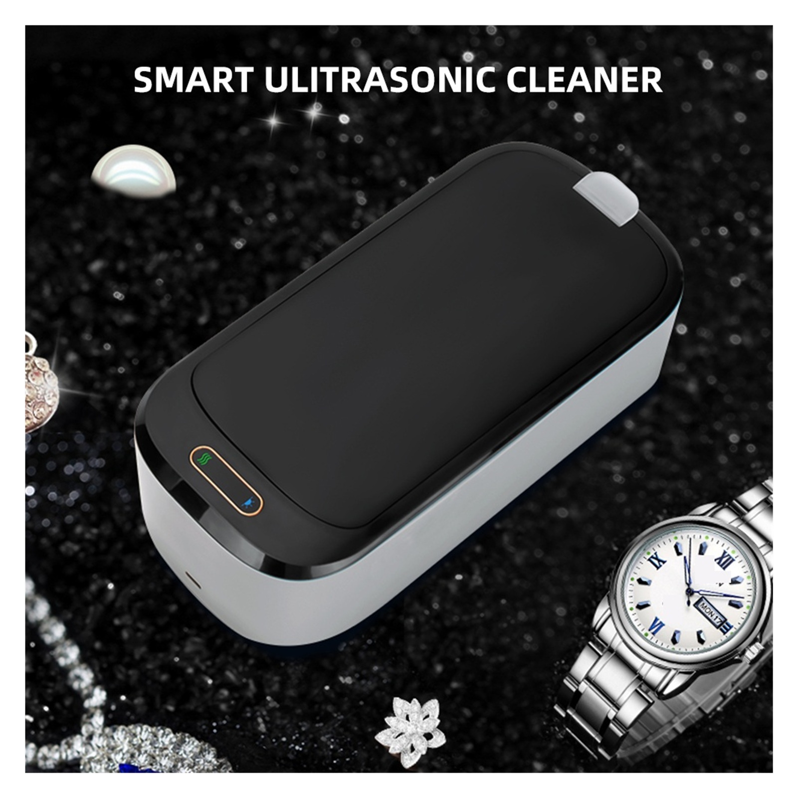 Ultrasonic Cleaner 46KHz Frequency 550ml Vibration Washing Machine Jewelry Cleaning Machine
