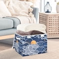 thumbnail image 3 of Yayeee Collapsible Cube Storage Bin with Lid Fabric Closet Decorative Basket with Handles, Blue Night Sky, 3 of 7