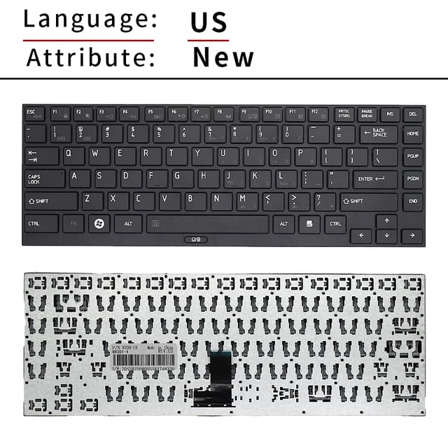 Nouveau Clavier d'Ordinateur Portable US English RU pour Toshiba Portege R700 R705 R730 R731 R735 R630 R631 RX3mt s266e R830 R835 R930 R935 US Neuf