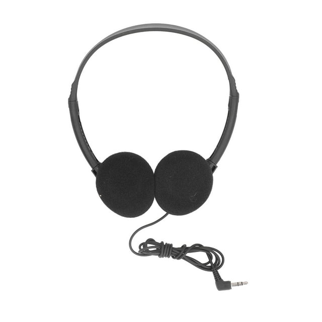 Auriculares Para El Aula, Auriculares Negros Con Cable Para Niños, Ajustables, Cómodos Con Conector De 3,5 Mm Para La Escuela