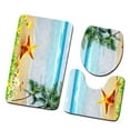 thumbnail image 2 of 3Pcs/set Bathroom Mat Set Anti-Slip set anti-slip Kitchen Bath Mat Carpet Bathroom Toliet Rug Washable Beach Style, 2 of 8