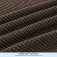 thumbnail image 5 of Subrtex Textured Grid Stretch Sofa Cover Couch Slipcover with Separate Cushion Cover (Chocolate, Sofa), 5 of 7
