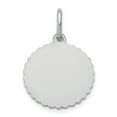thumbnail image 4 of 14K White Gold Scalloped Disc with Name Charm XNA107W, 4 of 4