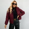 thumbnail image 2 of IDOPIP Cropped Puffer Jacket for Women Long Sleeve Lightweight Zip Short Jacket Coat with Pockets, 2 of 6