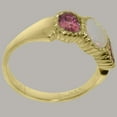 thumbnail image 3 of LBG British Made 18k Yellow Gold Ring with Natural Opal & Pink Tourmaline Womens Engagement Ring - 33 size options - Size 7.25, 3 of 7