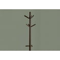 thumbnail image 4 of 16.25" x 16.25" x 69" Cappuccino Solid Wood  Coat Rack, 4 of 4