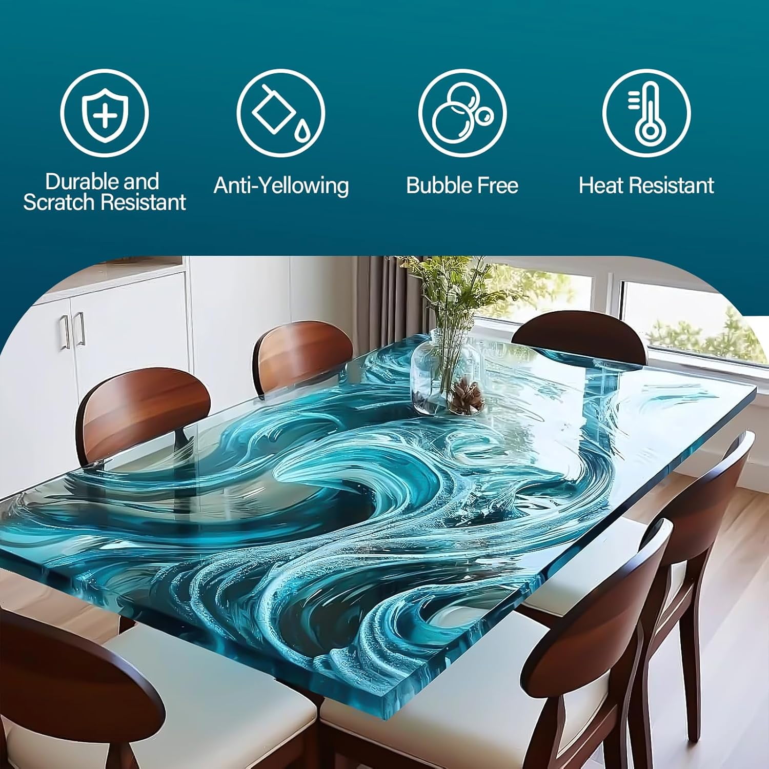 LET'S RESIN Deep Pour Epoxy - 1.5 Gallon, 2-4 Inch Clear, Bubble Free for River Tables, Flower Art & Crafts