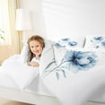 thumbnail image 4 of jejeloiu Ink Aesthetic Art Bedding Comforter Set,Retro Rustic Floral Twin Comforter Sets,Blue White Bedding Set For Kids,Ultra Soft Home Decor Reversible,2pcs, 4 of 8