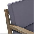 thumbnail image 3 of Noble House Cascada Outdoor 4 Piece Acacia Wood Chat Set with Cushions and Angled Coffee Table, Grey, Dark Grey, 3 of 10