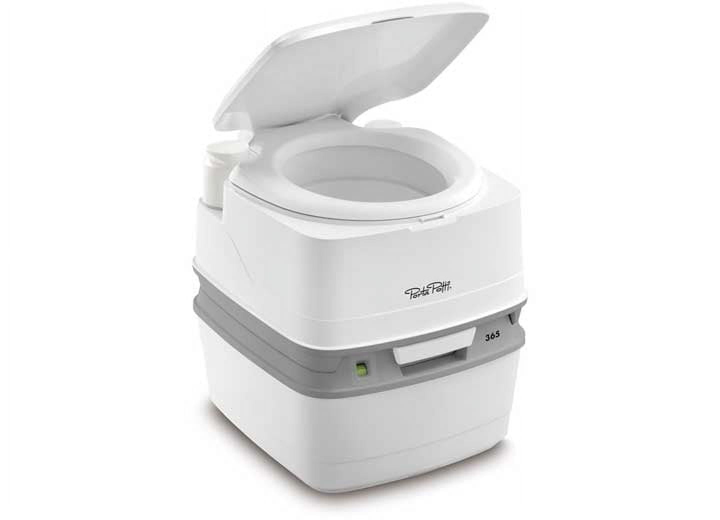 PORTA POTTI 365 WHITE/GRAY PLASTIC PORTABLE TOILET 5.5 GALLONS