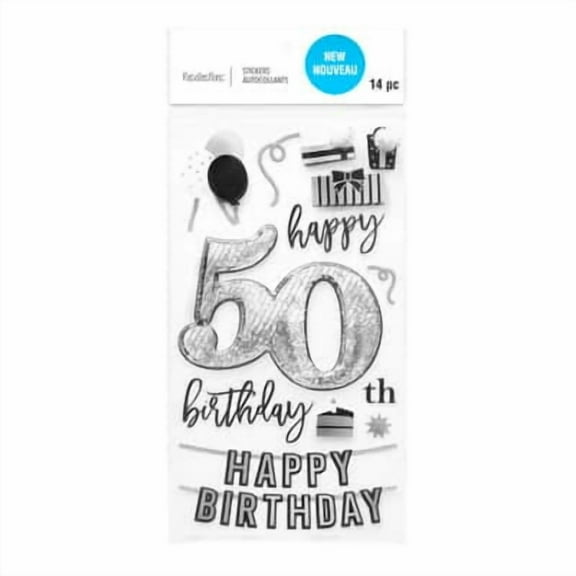 12 Pack: 50th Birthday Dimensional Stickers by Recollections