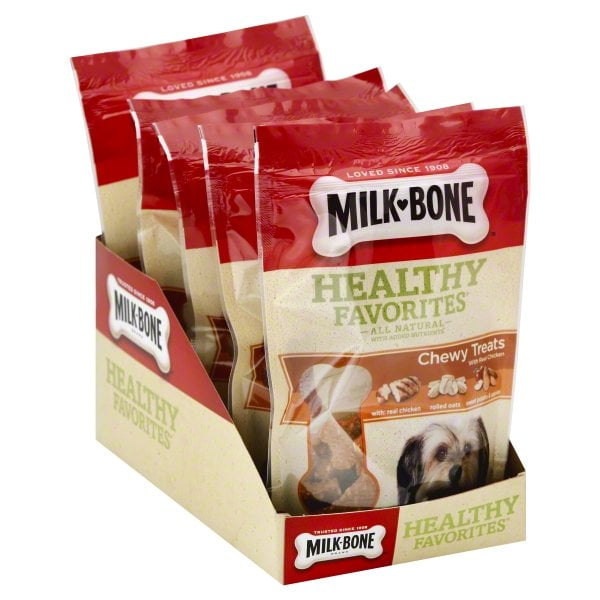 MilkBone Healthy Favorites Chewy Dog Treats With Real Chicken, 5 Oz.