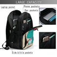 thumbnail image 4 of Easygdp Cool Dino Playing Skateboard Mochila para Laptop de Viaje con Puerto USB, Mochila para Laptop con Puerto de Carga USB para Mujeres y Hombres, 4 of 7