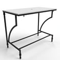 thumbnail image 4 of Luminous Metal Vanity Set - Clear with Gold Rim Glass Sink & Black Stand Base, 4 of 7