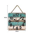 thumbnail image 5 of 10 Inch Wooden Wall Clock Creative Retro Square Silent Hanging Clocks for Bedroom Living Room Decor, 5 of 5