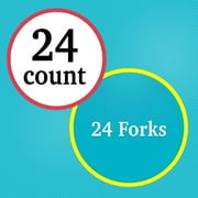 Plastic Disposable Forks, Black, 24 Pieces, by Way To Celebrate