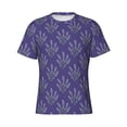 thumbnail image 3 of Naloa Lavender Flowers Men's T-Shirt Sport T-shirt Men's Basic Tee Casual Men's Shirt, Round Neck, Short Sleeves - X-Large, 3 of 5