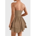 thumbnail image 2 of Vestido PRETTYGARDEN para mujer, verano 2025, sin tirantes, color caqui, 2 of 7