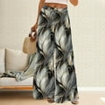 thumbnail image 4 of ZHENHONG Casual Pants for Women Womens Wide Leg Palazzo Pants Boho Floral 2025 Summer Beach Culottes Flowy Casual Trousers For Vacation, 4 of 4
