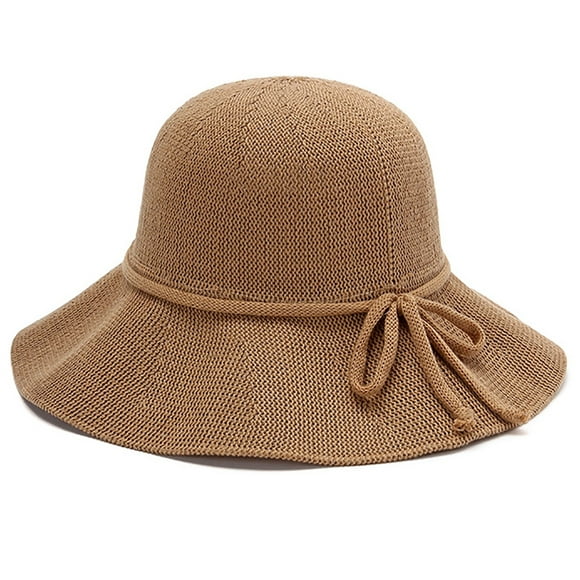 Chapeau de Pêcheur de Chapeau de Seau de Couleur Unie Pliable de Mode de Chapeau de Soleil de Plage pour les Femmes