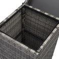thumbnail image 6 of QXDRAGON 27-Gallon Outdoor Trash Can with Lid, Hideaway Wicker Rattan Garbage Can, Gray, 6 of 9