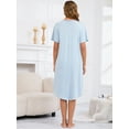 thumbnail image 6 of PinkBeautiM Nightgowns for Women V Neck Pajamas Dress Short Sleeve Soft Sleepwear, 6 of 7