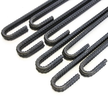 Deerbusters 18in Rebar Ground Stakes - Heavy Duty J Hook (40 Pack)