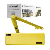 Extra Heavy Duty, Commercial Door Closer D9000DA, ANSI Grade 1, UL 3 Hour Fire Rated, ADA Compliant, Delayed Action, Adjustable Spring Size 1-6 for Doors (44-330LB/30-60 in), Indoor/Outdoor (GOLD)