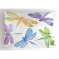 thumbnail image 1 of Dragonfly Pillow Sham Colorful Watercolor Winged Bugs Children Kids Nursery Spring Themed Artsy Picture, Decorative Standard Size Printed Pillowcase, 26 X 20 Inches, Multicolor, by Ambesonne, 1 of 2