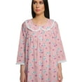 thumbnail image 5 of Moomaya WoMen's Printed Nightdress Knee Length Cotton Sleepwear Short Gown, 5 of 6