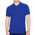 thumbnail image 2 of Men's Polo Shirt Casual Cotton Blend Short Sleeve Jersey Casual Plain T-Shirt, Charcoal, 3XL, 2 of 2