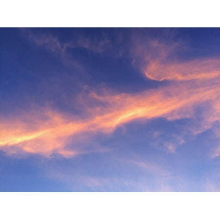 Rosco Cloths - LAMINATED POSTER Blue Sky Rosy Cloud Autumn Evening Cloud At Dusk Poster Print 24 x 36