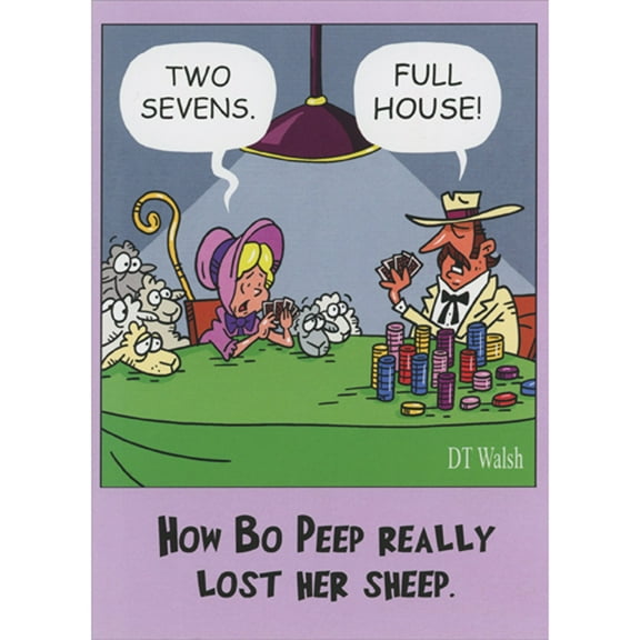 Oatmeal Studios How Bo Peep Really Lost Her Sheep Funny / Humorous Birthday Card