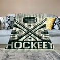thumbnail image 2 of Orinice Hockey Sticks Puck Theme Warm Lightweight Blanket Soft Fleece Throw Blanket for All Seasons - Cow Gifts Blanket, Flannel Material, Multiple Sizes 50x60in, 2 of 6