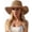 Khaki-4, variant on Floppy Big Beach Straw Hats for Women Foldable Summer Wide Brim Packable Sun Hat Womens Travel Straw Fedora Hat