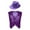 Purple, variant on Alvivi Kids Boys Girls Sparkle Sequin Jazz Dance Performance Costume Vest Waistcoat and Hat Set White 3-4
