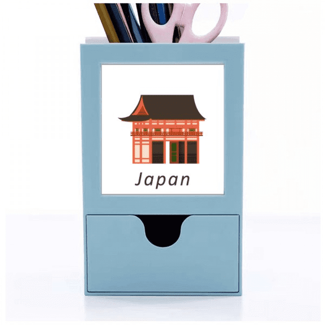 Casa de la cultura japonesa tradicional Edo Tarjeta de clip de pluma del gestor de suministros de oficina