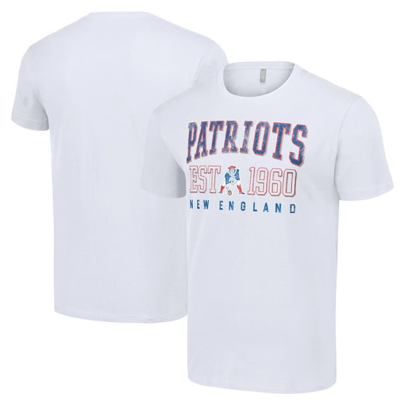 Men's Starter White New England Patriots Throwback Logo T-Shirt