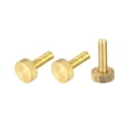 thumbnail image 1 of Unique Bargains Moleté Vis à Pouce, M8x30mm Plat Laiton Boulons Poignée Boutons de Fixations 3Pack, 1 of 4