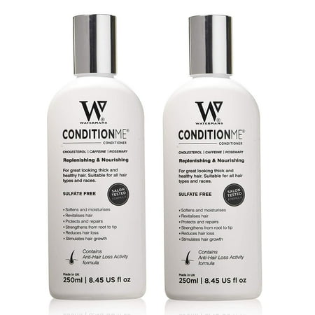 Waterman's Condition Me, Hair Growth Conditioner Sulfate Free, 8.45 Oz (Pack of 2) + Yes to Coconuts Moisturizing Single Use (Best Way To Use Hair Conditioner)