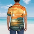 thumbnail image 4 of Balery Tropical Sunset Paradise Camisas hawaianas de manga corta para hombre, camisas playeras de corte holgado, camisas de vacaciones con botones,XX-Large, 4 of 7