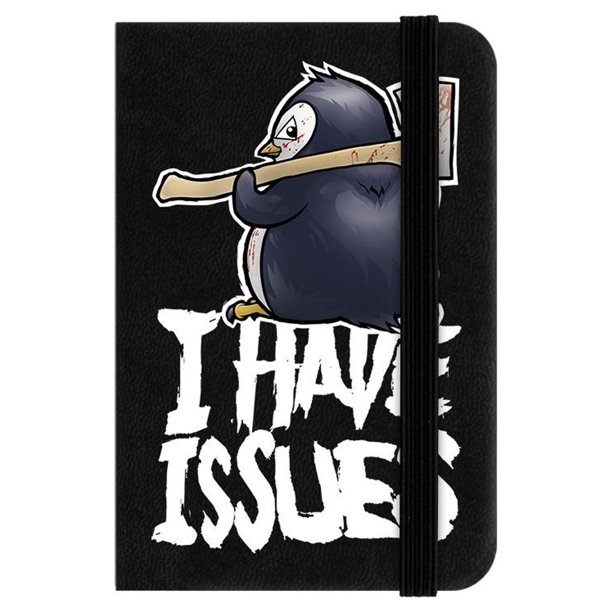 Psycho Penguin - Cuaderno pequeño modelo I Have Issues (Negro)
