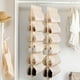 thumbnail image 4 of Organizador de Zapatos Colgante de 12 Bolsillos para Armario | Perchero Giratorio con Ganchos para Zapatos y Ropa de Hombre | Zapatero de Viaje Compacto (Negro/Gris/Beige), 4 of 6