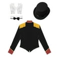 thumbnail image 6 of Doomiva Magician Costume Women Drum Major Uniform Circus Ringmaster Halloween Party Show Outfit Black M, 6 of 7