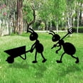 thumbnail image 4 of OIUR Metal Ant Garden Stake Decorative Mouse with Scissors Sign Black Ant Silhouette Sign with Stake for Patio Yard Lawn Art Decoration, 4 of 7