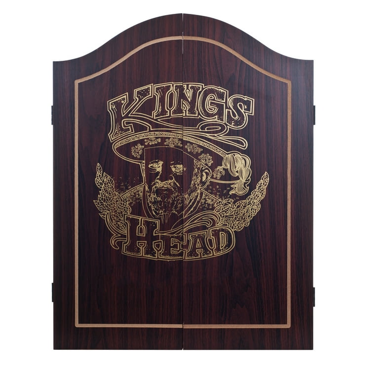 ダーツ　セット　KINGS HEAD Trademark Games Kings Head Dartboard Cabinet Set - Walnut