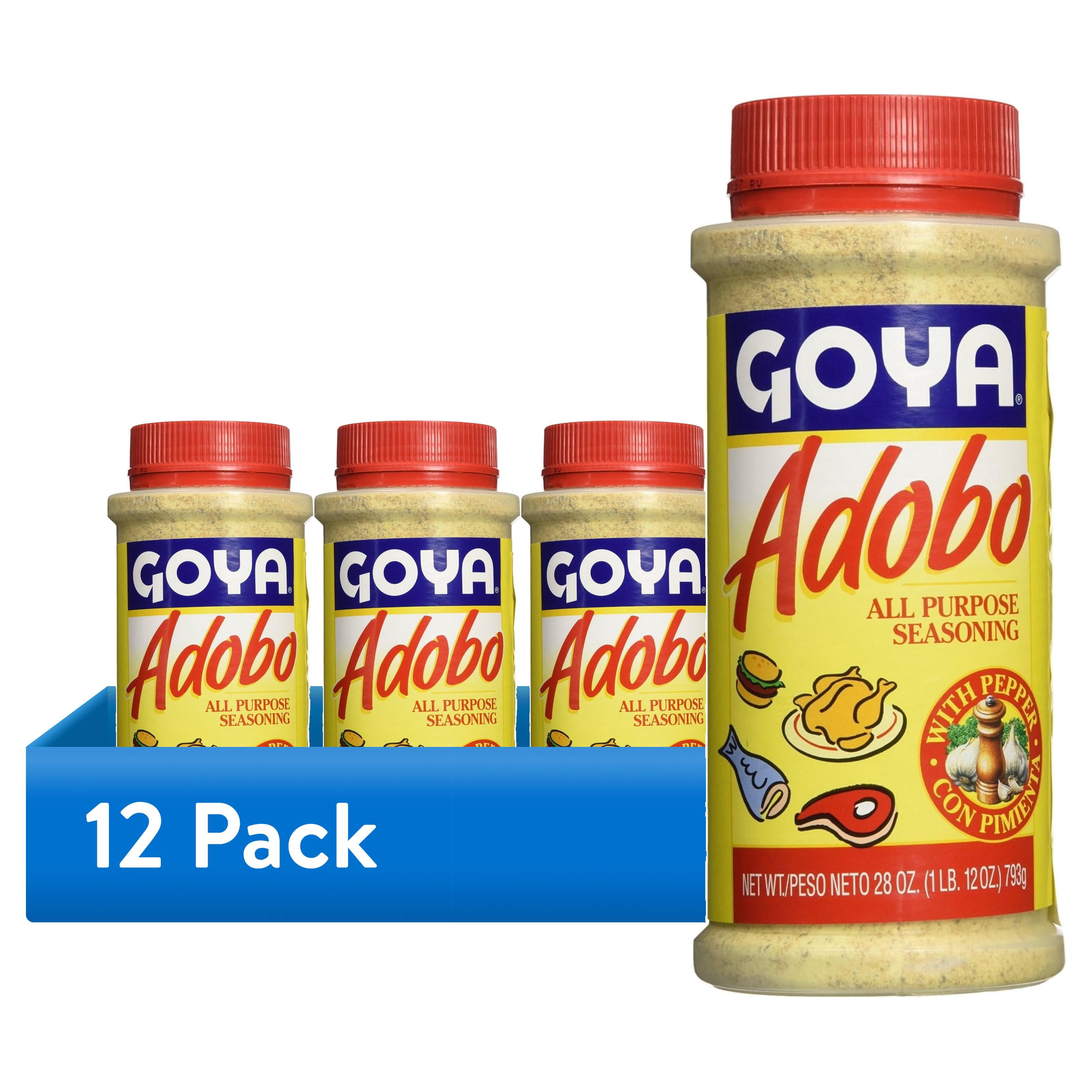 (12 pack) Goya Adobo All-Purpose Seasoning with Pepper, 28 oz