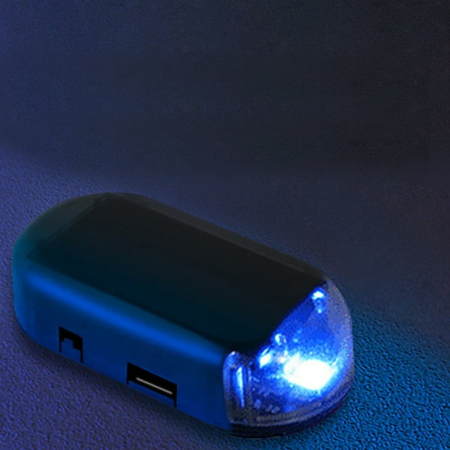Lámpara falsa para coche, luz de advertencia falsa con alarma de energía solar para coche simulado con energía solar Funcionalidad inteligente